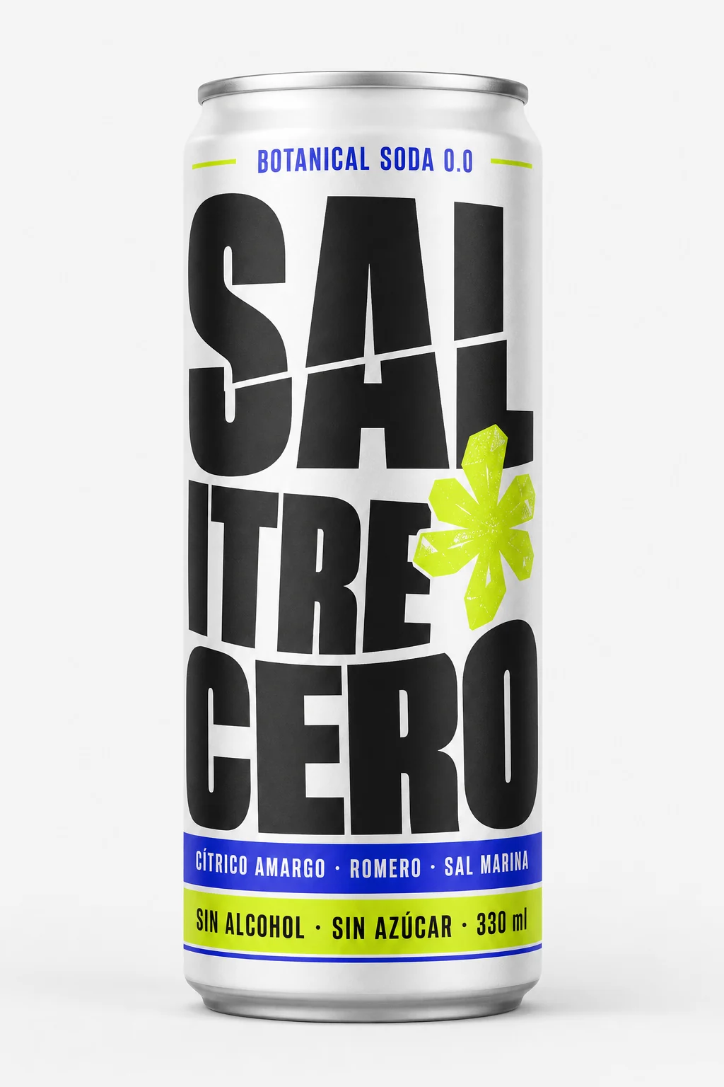 Salitre Cero: G / tipografia seca y un golpe neon